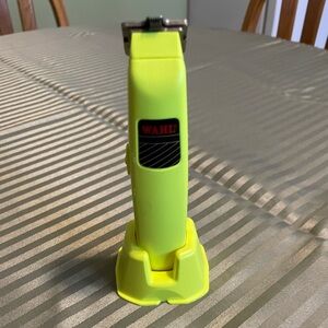 Vintage Wahl Bright Yellow Hair Design Clipper with 4 Stencils